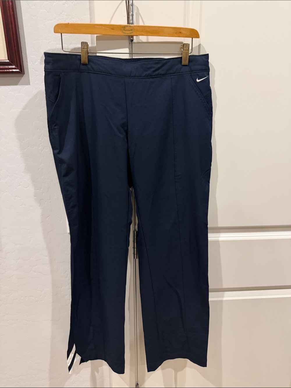 Nike Women’s Dark Navy Track Pants with White Swoosh